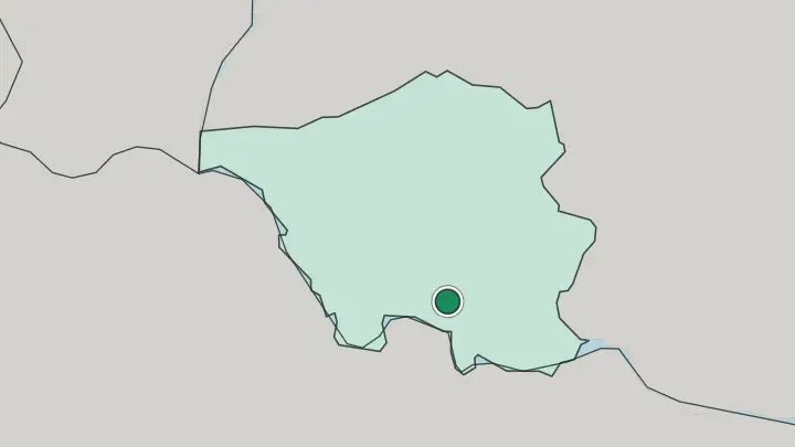 Map of Saarbrücken in Germany