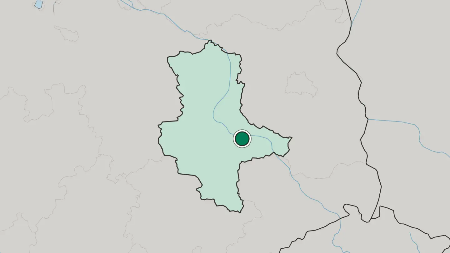 Map of Dessau in Germany
