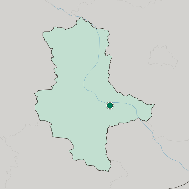 Map showing Dessau — In Saxony-Anhalt