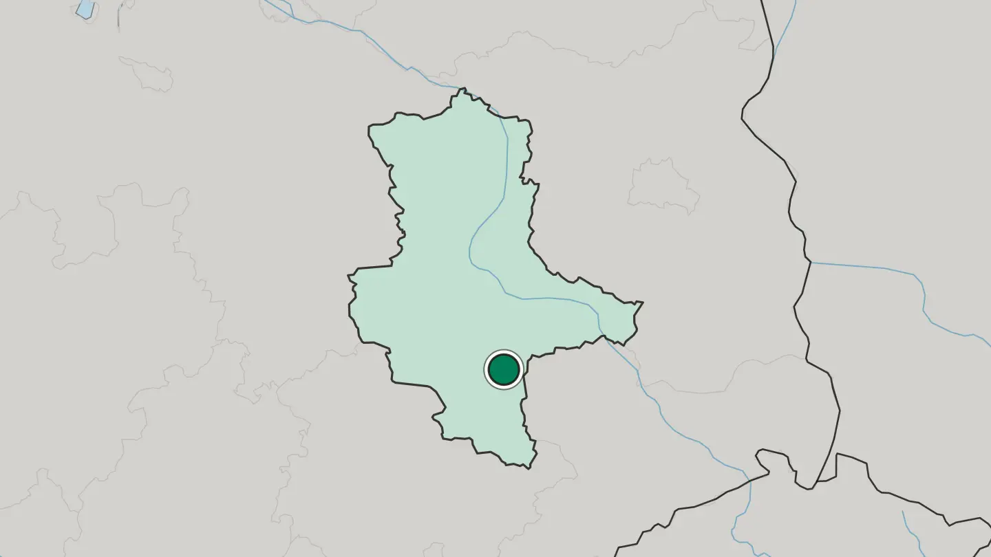 Map of Halle (Saale) in Germany