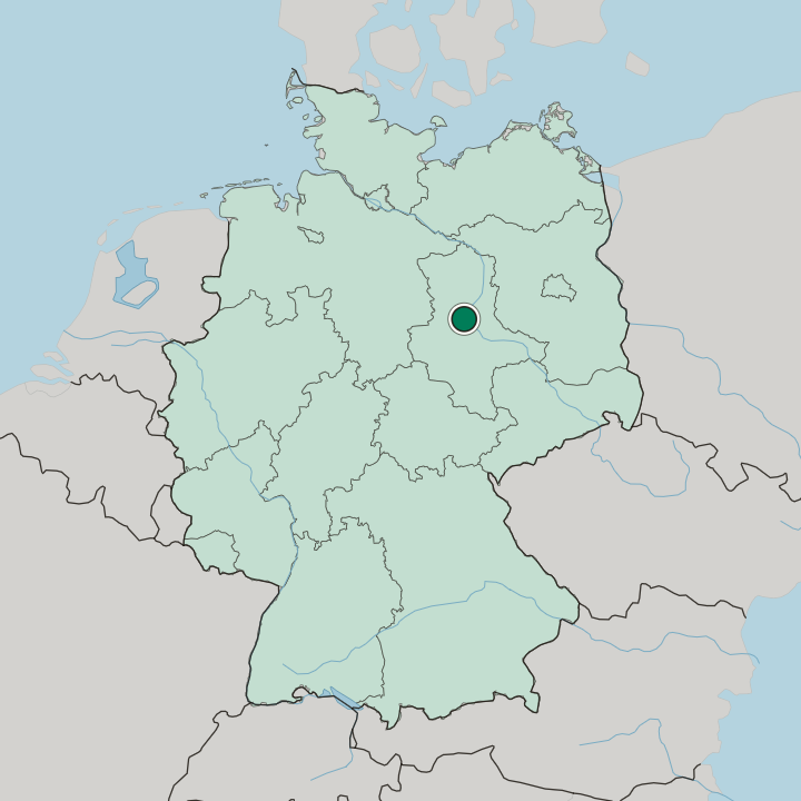 Map showing Magdeburg — In Germany