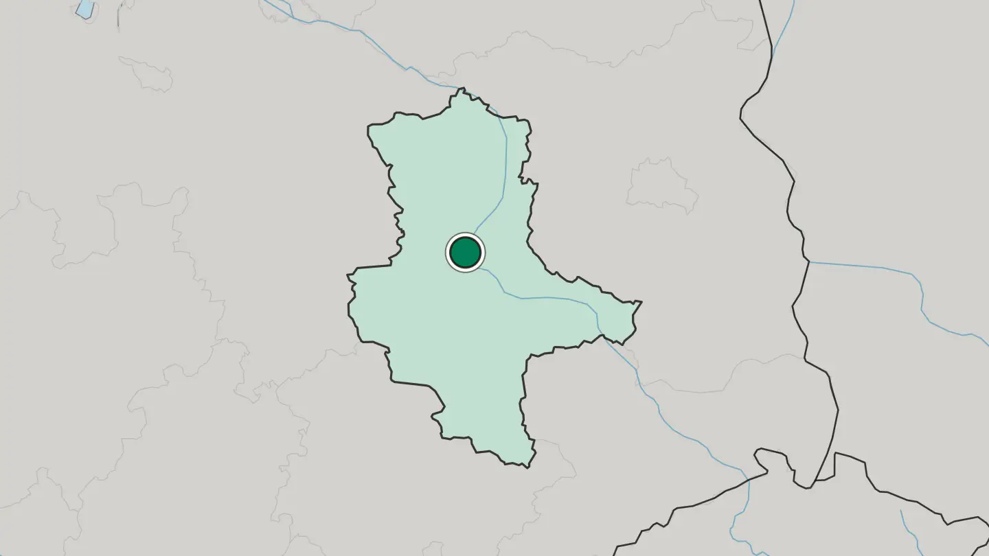 Map of Magdeburg in Germany