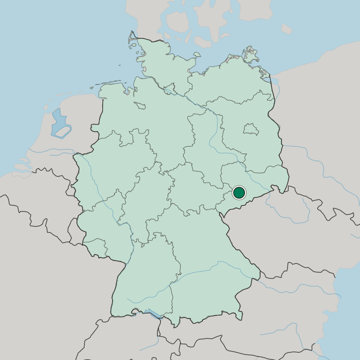 Map showing Altchemnitz — In Germany