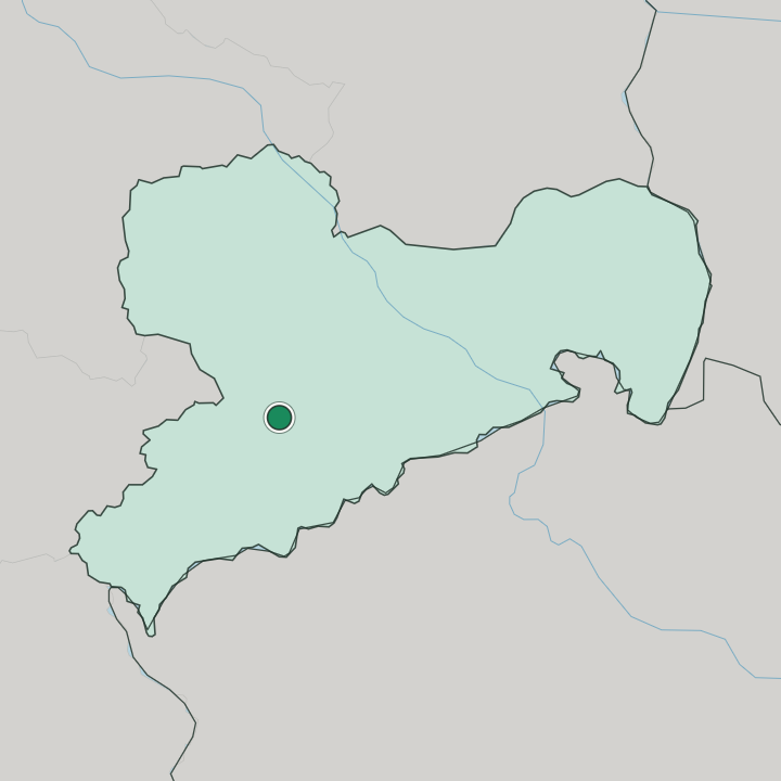 Map showing Chemnitz — In Saxony