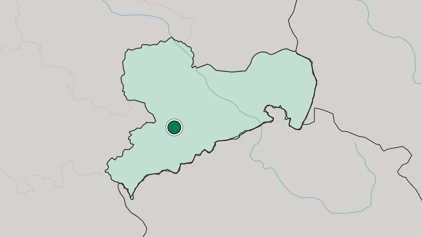Map of Chemnitz in Germany
