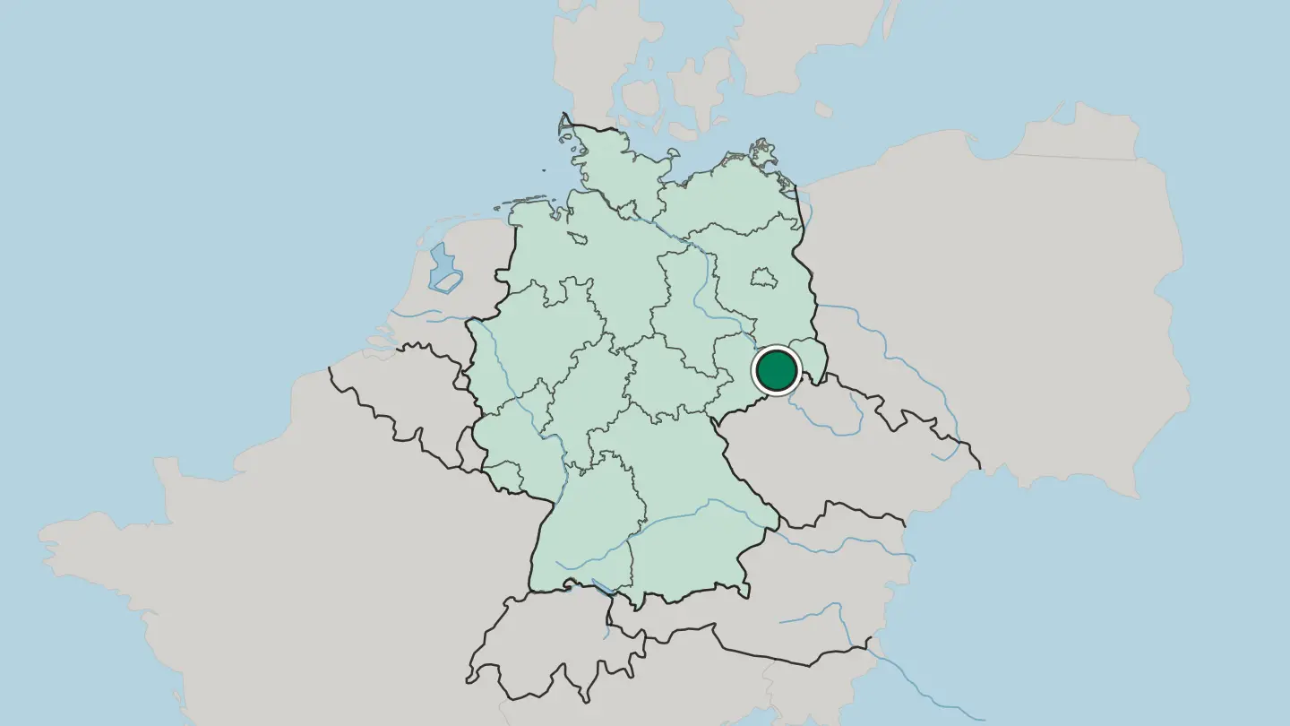 Map of Dresden in Germany