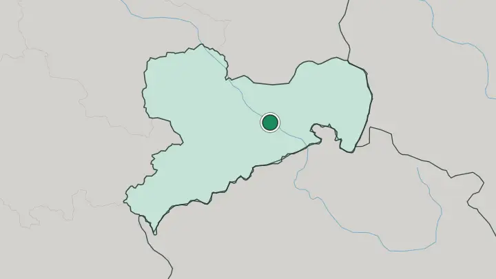 Map of Dresden in Germany