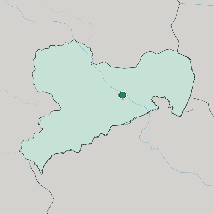Map showing Dresden — In Saxony