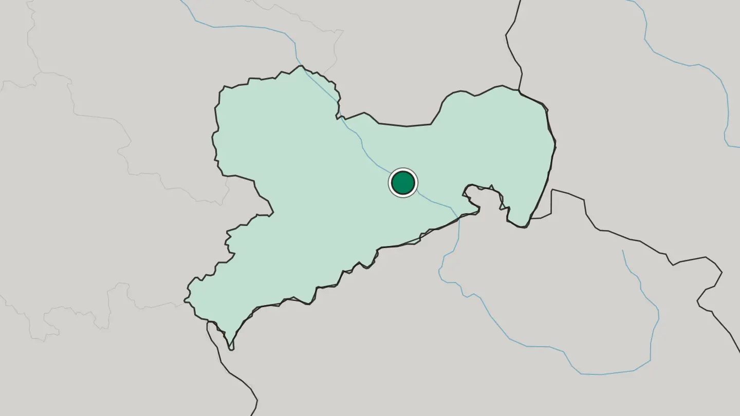 Map of Dresden in Germany