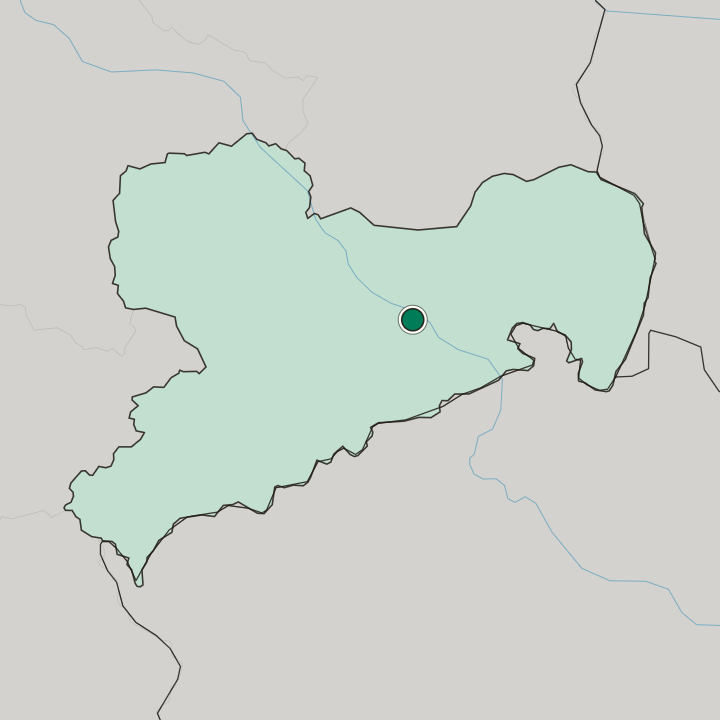 Map showing Cotta — In Saxony