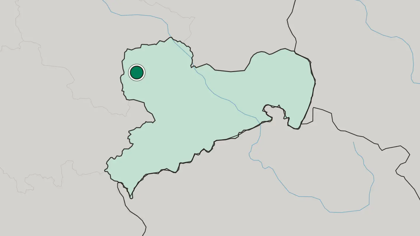Map of Leipzig in Germany
