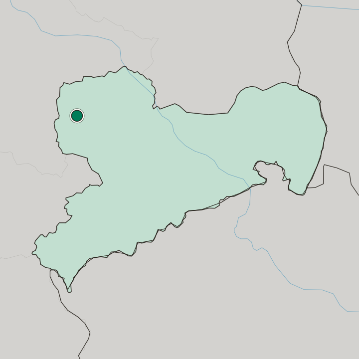 Map showing Lindenau — In Saxony