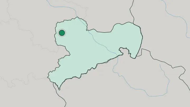 Map of Leipzig in Germany