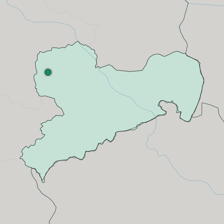 Map showing Leipzig — In Saxony