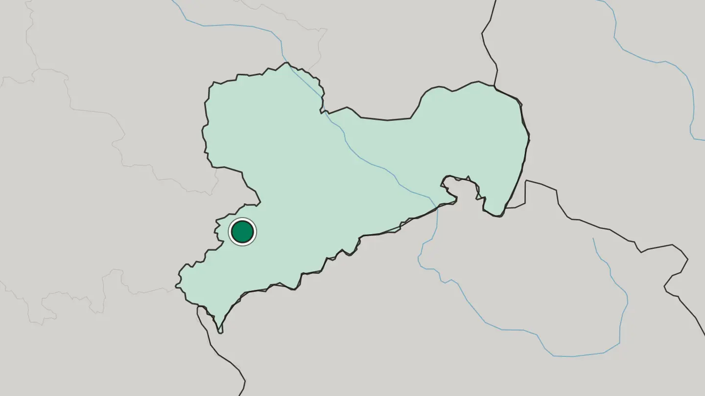 Map of Zwickau in Germany