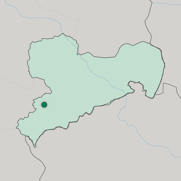 Map showing Zwickau — In Saxony