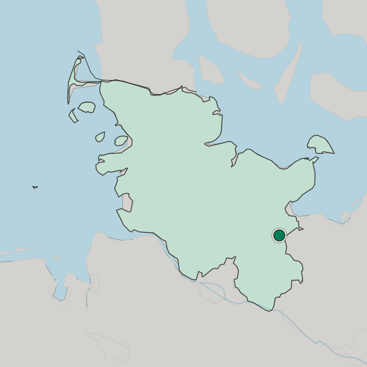 Map showing Travemünde — In Schleswig-Holstein