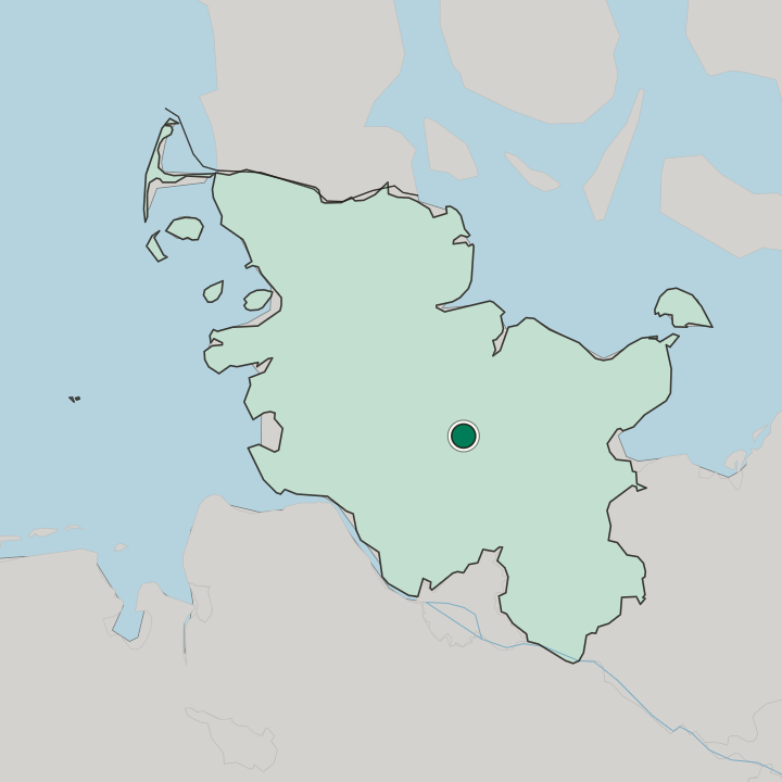 Map showing Neumünster — In Schleswig-Holstein