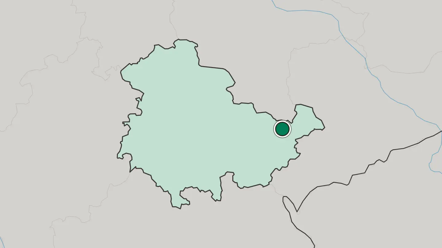 Map of Gera in Germany