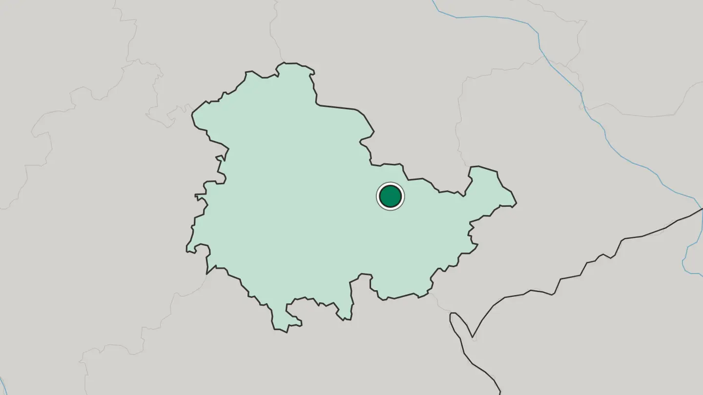 Map of Jena in Germany
