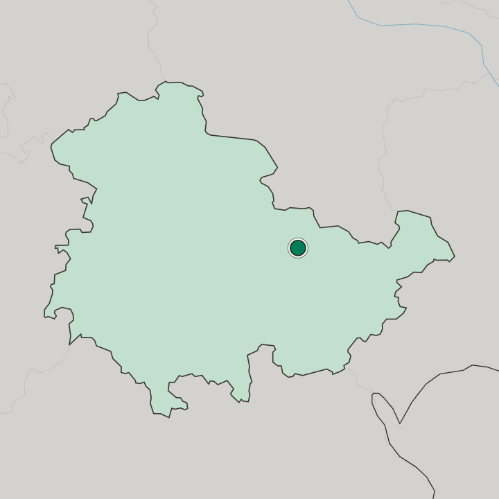 Map showing Jena — In Thuringia