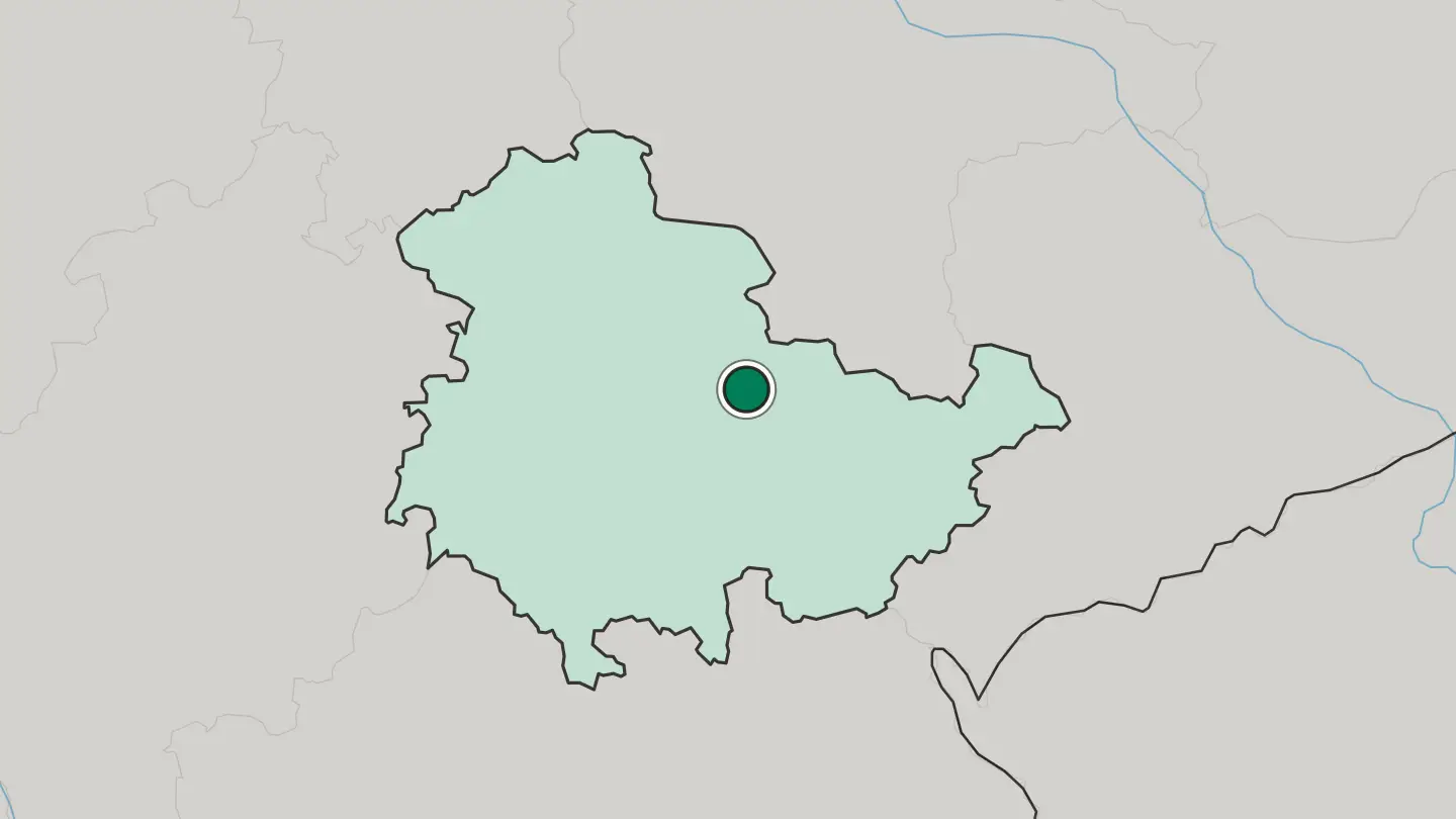 Map of Weimar in Germany
