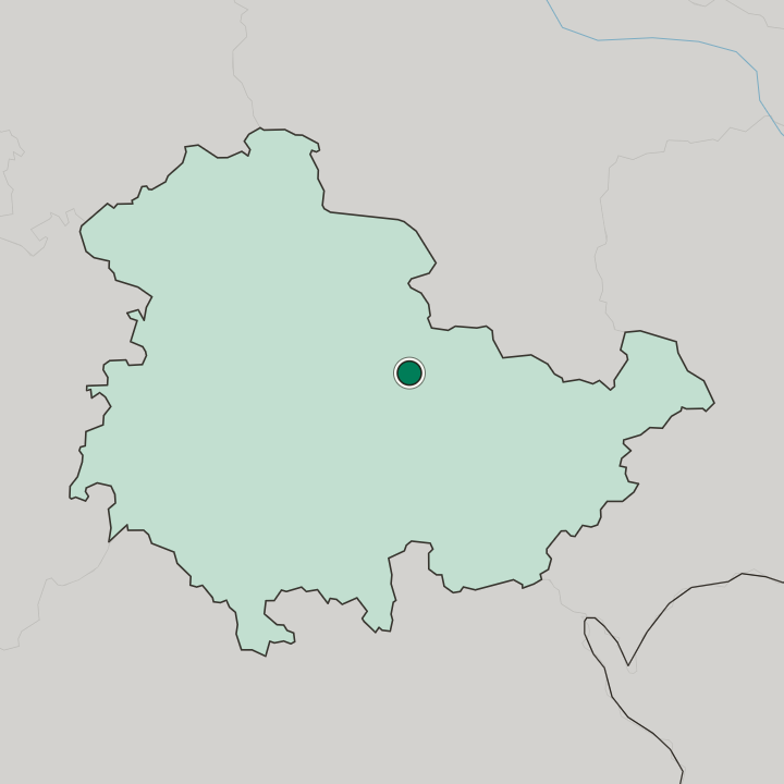Map showing Weimar — In Thuringia