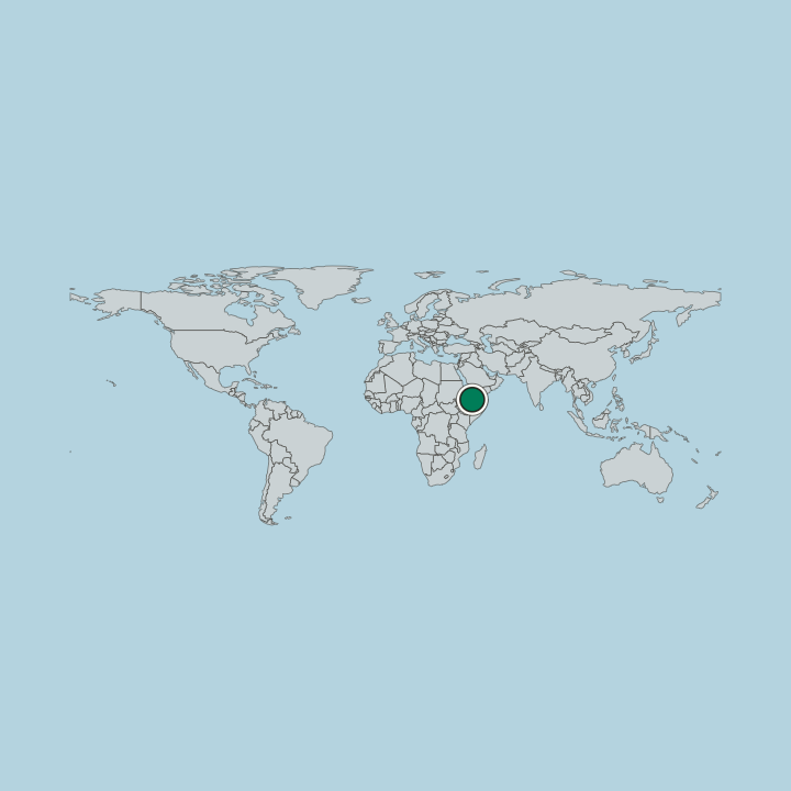 Map showing Djibouti — Worldwide
