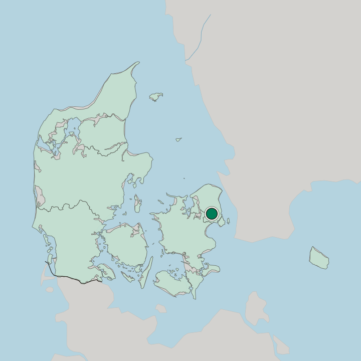 Map showing Ballerup — In Denmark