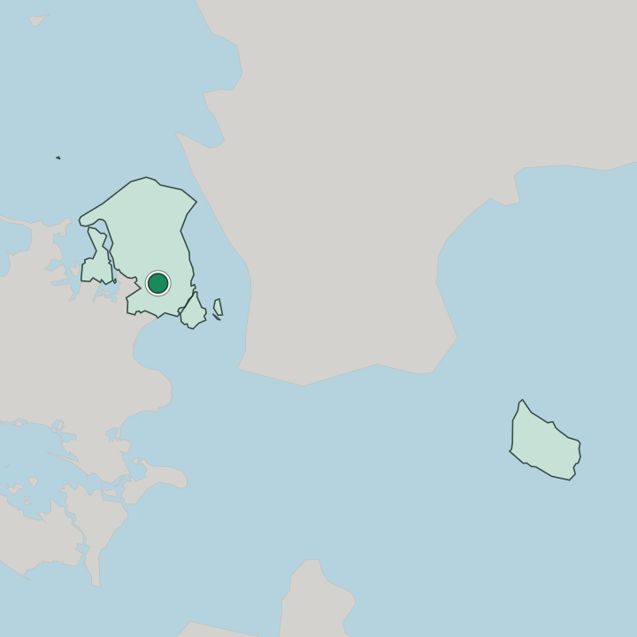 Map showing Ballerup — In Capital Region of Denmark