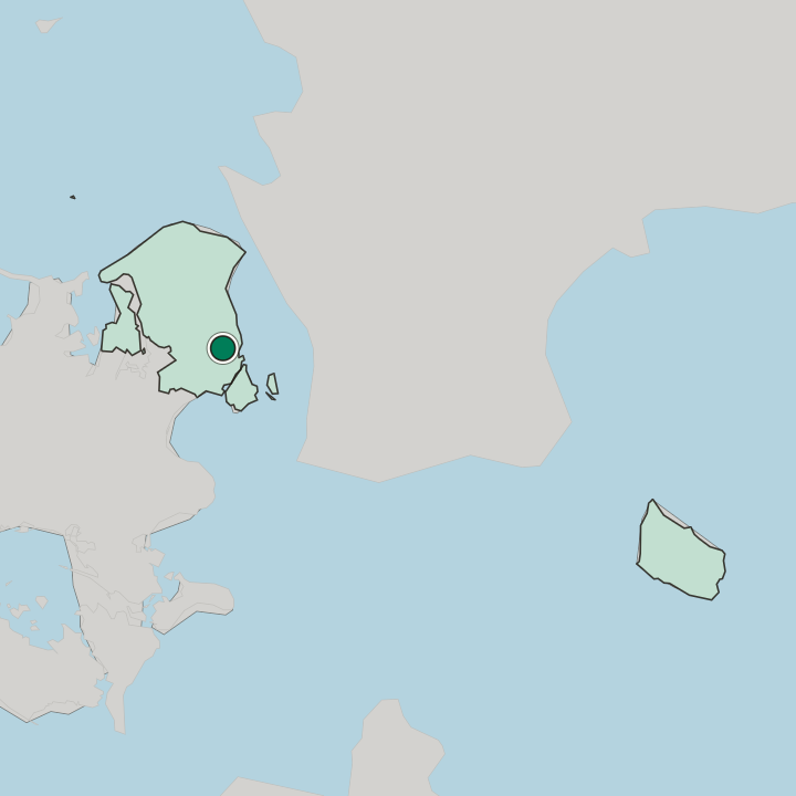 Map showing Buddinge — In Region Hovedstaden