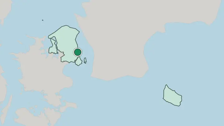 Map of Charlottenlund in Denmark