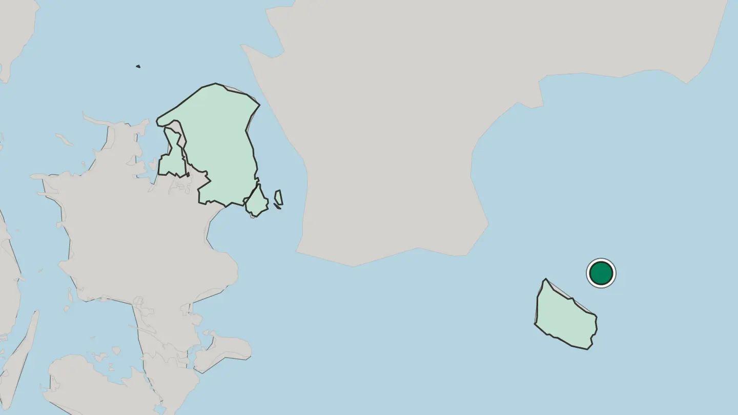 Map of Christiansø in Denmark