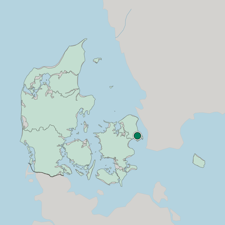 Map showing Amager Vest — In Denmark