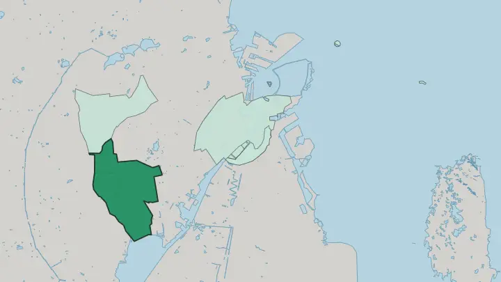 Map of Valby in Copenhagen
