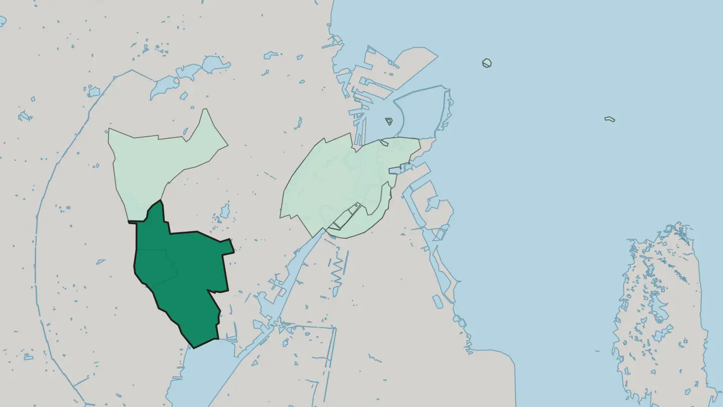 Map of Valby in Copenhagen