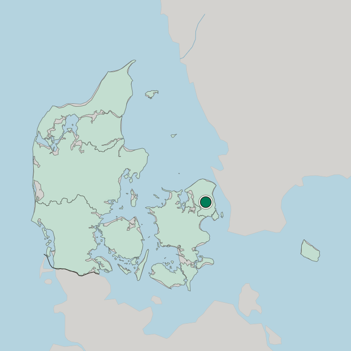Map showing Farum — In Denmark