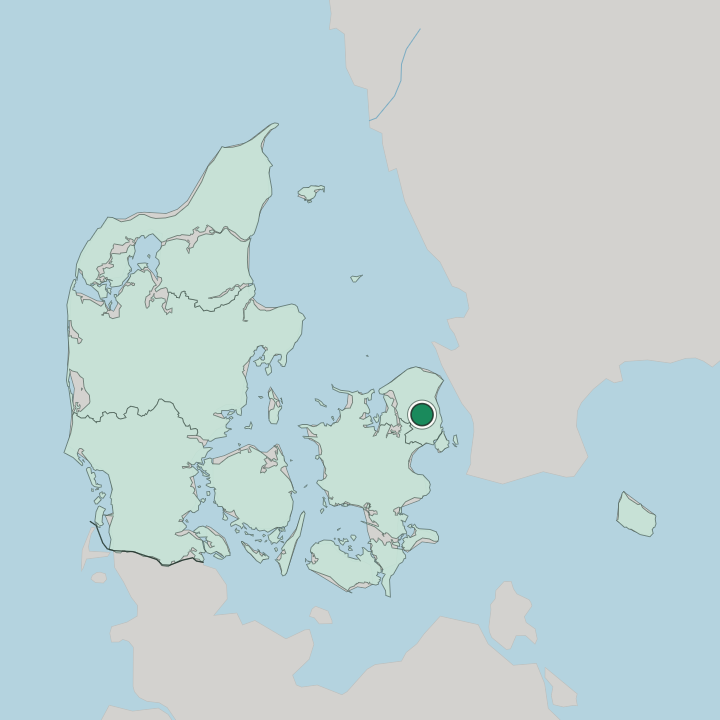 Map showing Farum — In Denmark
