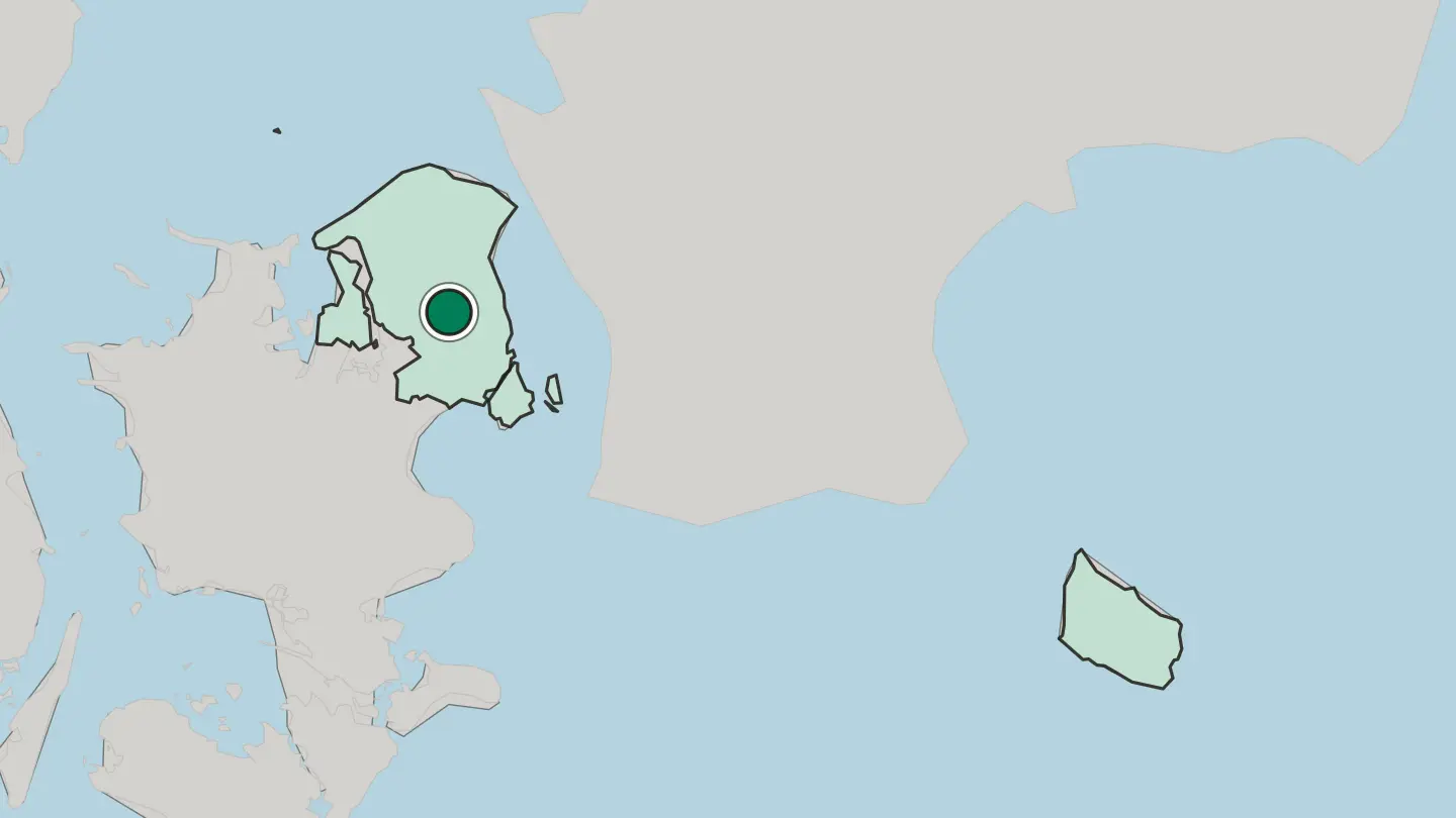 Map of Farum in Denmark