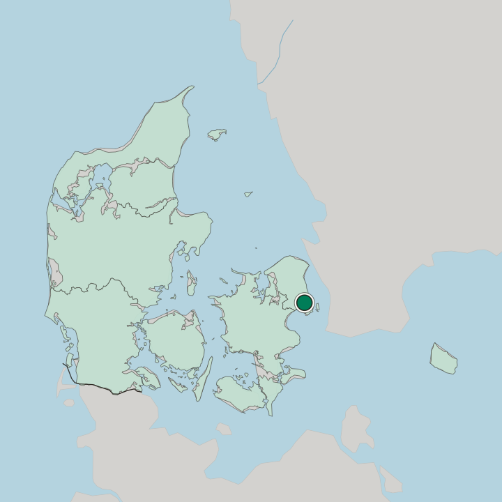Map showing Frederiksberg — In Denmark