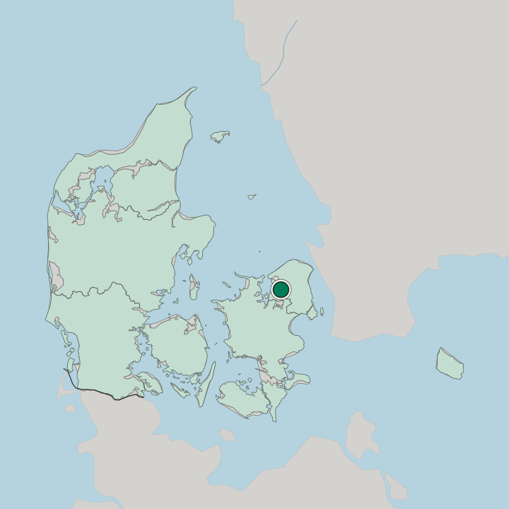 Map showing Frederikssund — In Denmark
