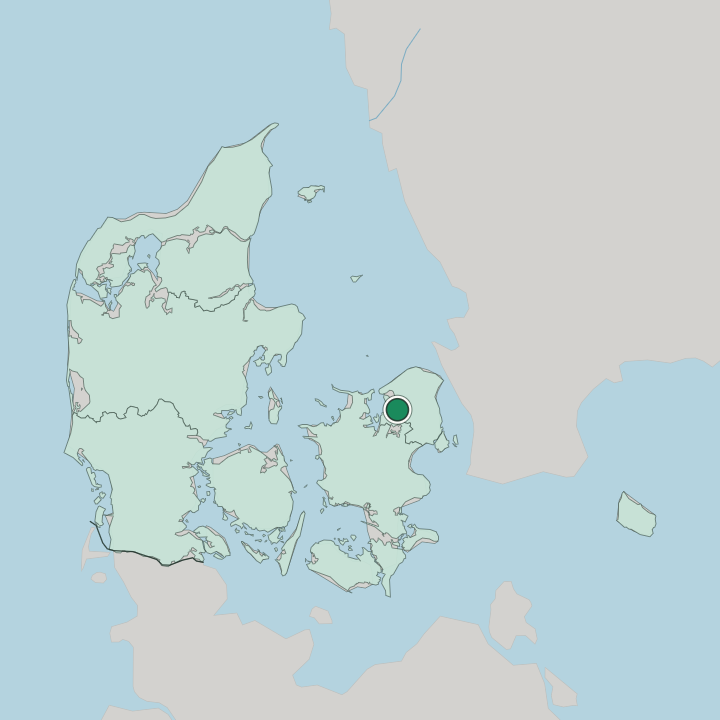 Map showing Frederikssund — In Denmark