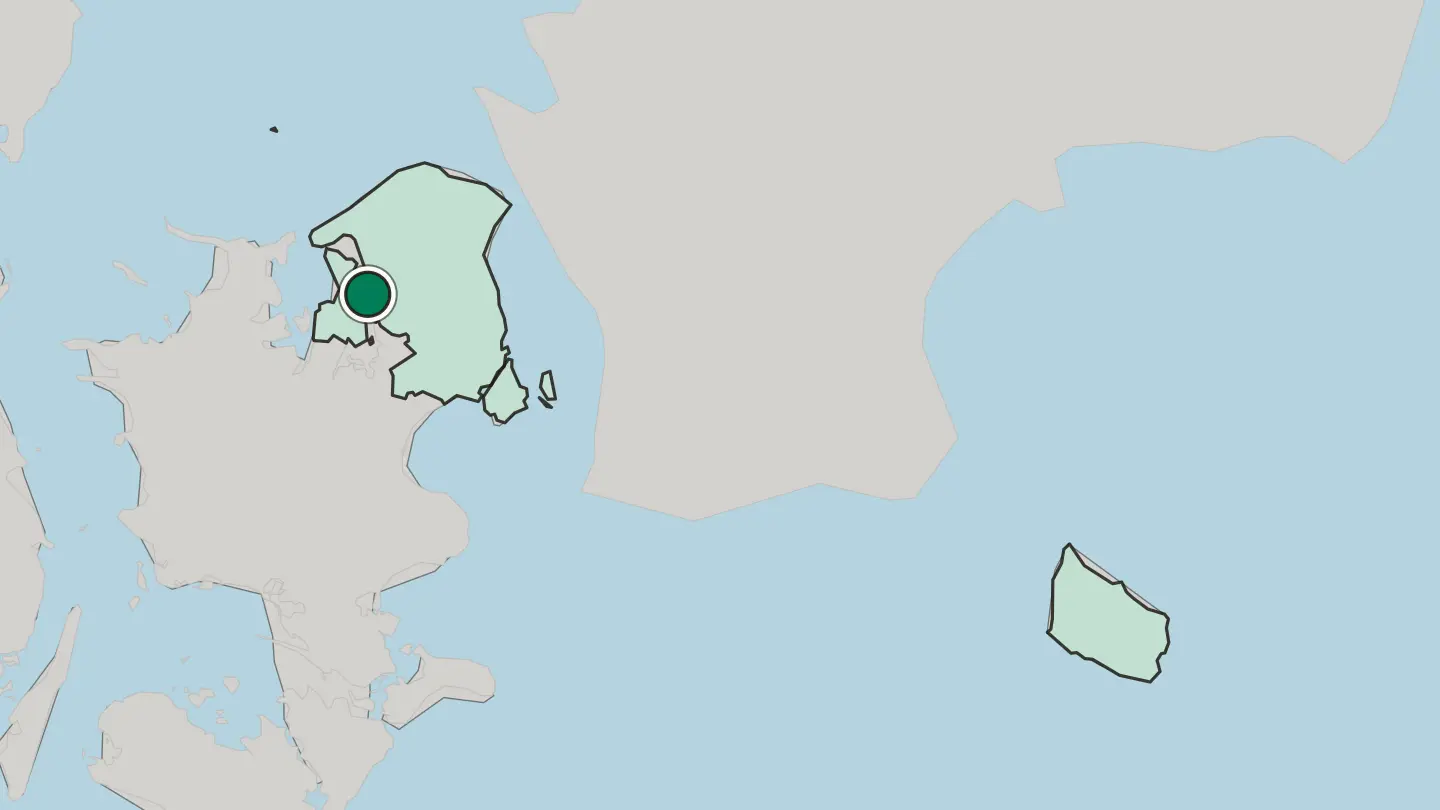 Map of Frederikssund in Denmark