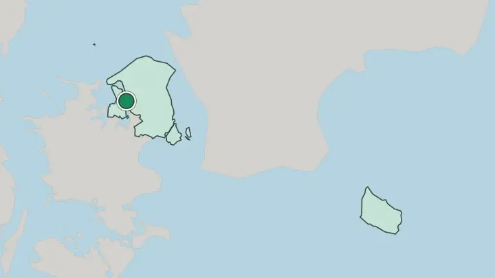 Map of Frederikssund in Denmark