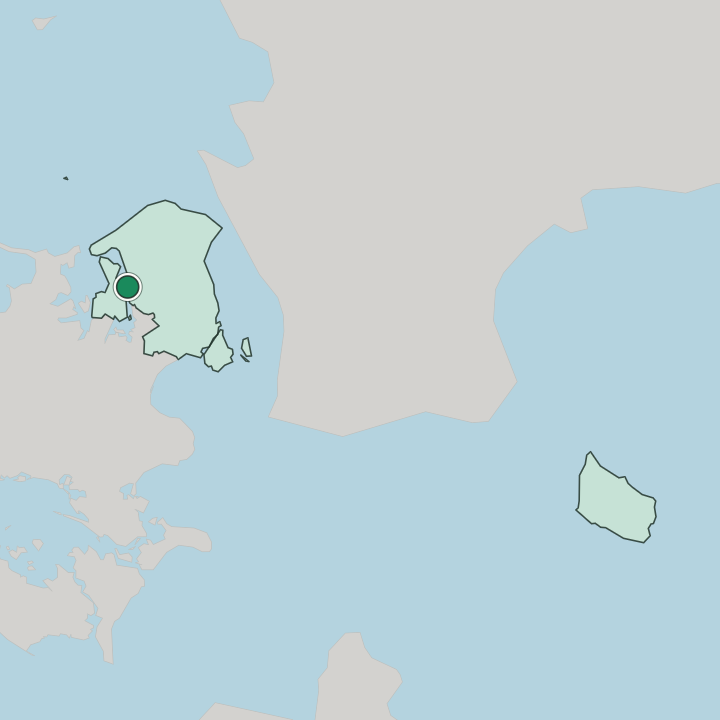 Map showing Frederikssund — In Capital Region of Denmark