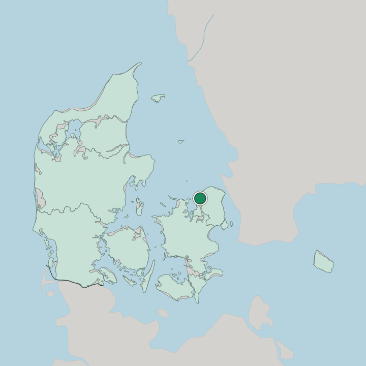 Map showing Frederiksværk — In Denmark