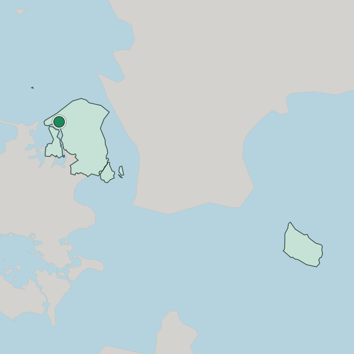 Map showing Frederiksværk — In Capital Region of Denmark