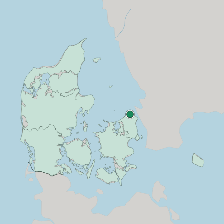 Map showing Gilleleje — In Denmark