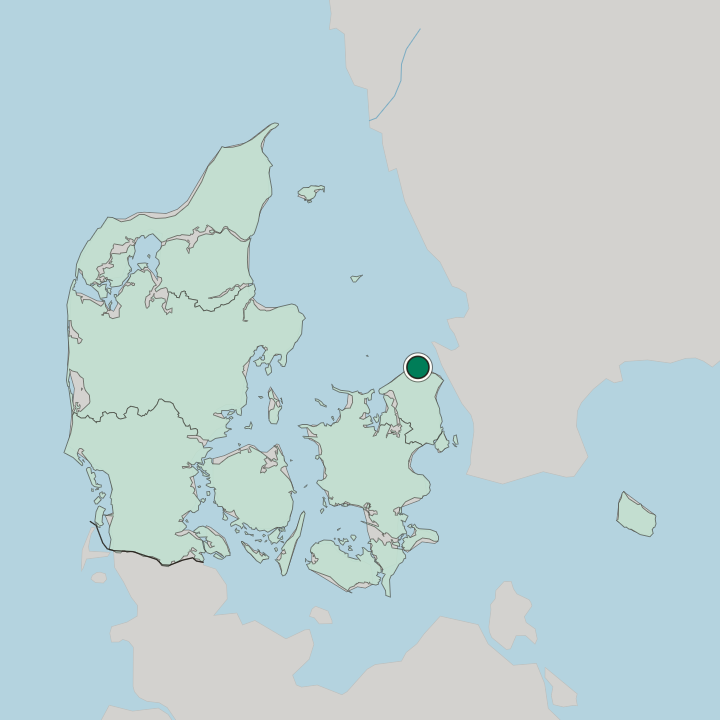 Map showing Gilleleje — In Denmark