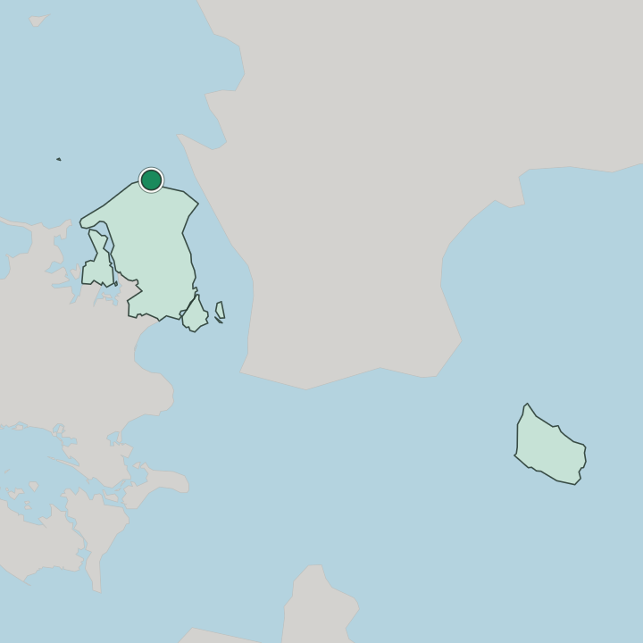 Map showing Gilleleje — In Capital Region of Denmark